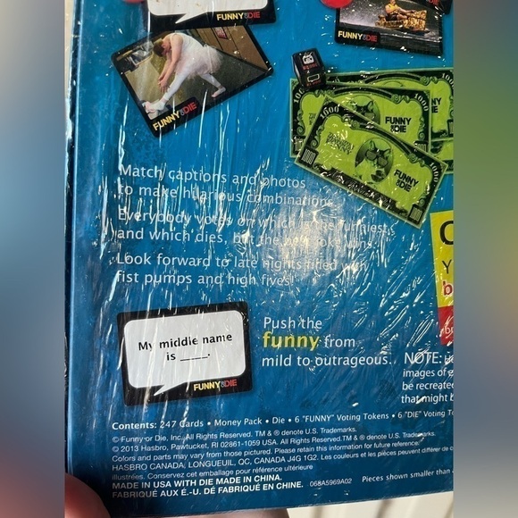 NIB Funny or Die Board Game - Hasbro Gaming 2013 Edition New Sealed - Picture 7 of 8